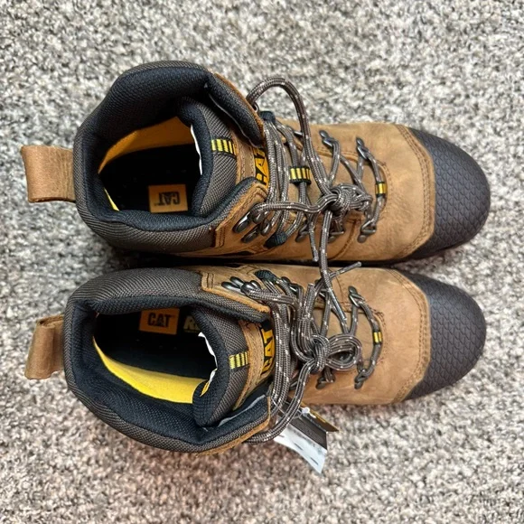 Caterpillar Men's Accomplice X Waterproof Steel Toe 6 Work Boots Brown Size 14